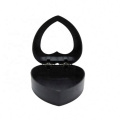 folding moving heavy duty black heart shape plastic jewelry box